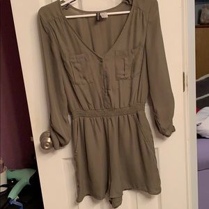Olive green romper